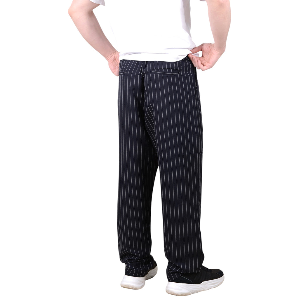 Navy pinstripe pants