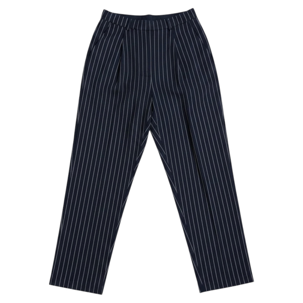 Navy pinstripe pants